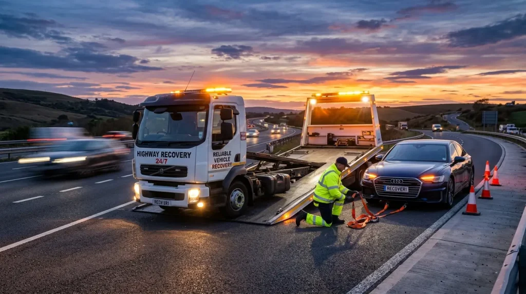 car breakdown and recovery, breakdown and recovery, lorry recovery, vehicle recovery near me, emergency flat tire repair